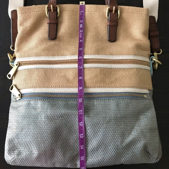NWOT FOSSIL WOVEN CROSSBODY/HAND BAG - Picture 9 of 10